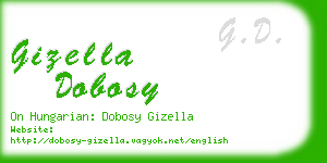 gizella dobosy business card